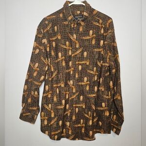 Woolrich canoe novelty print button down